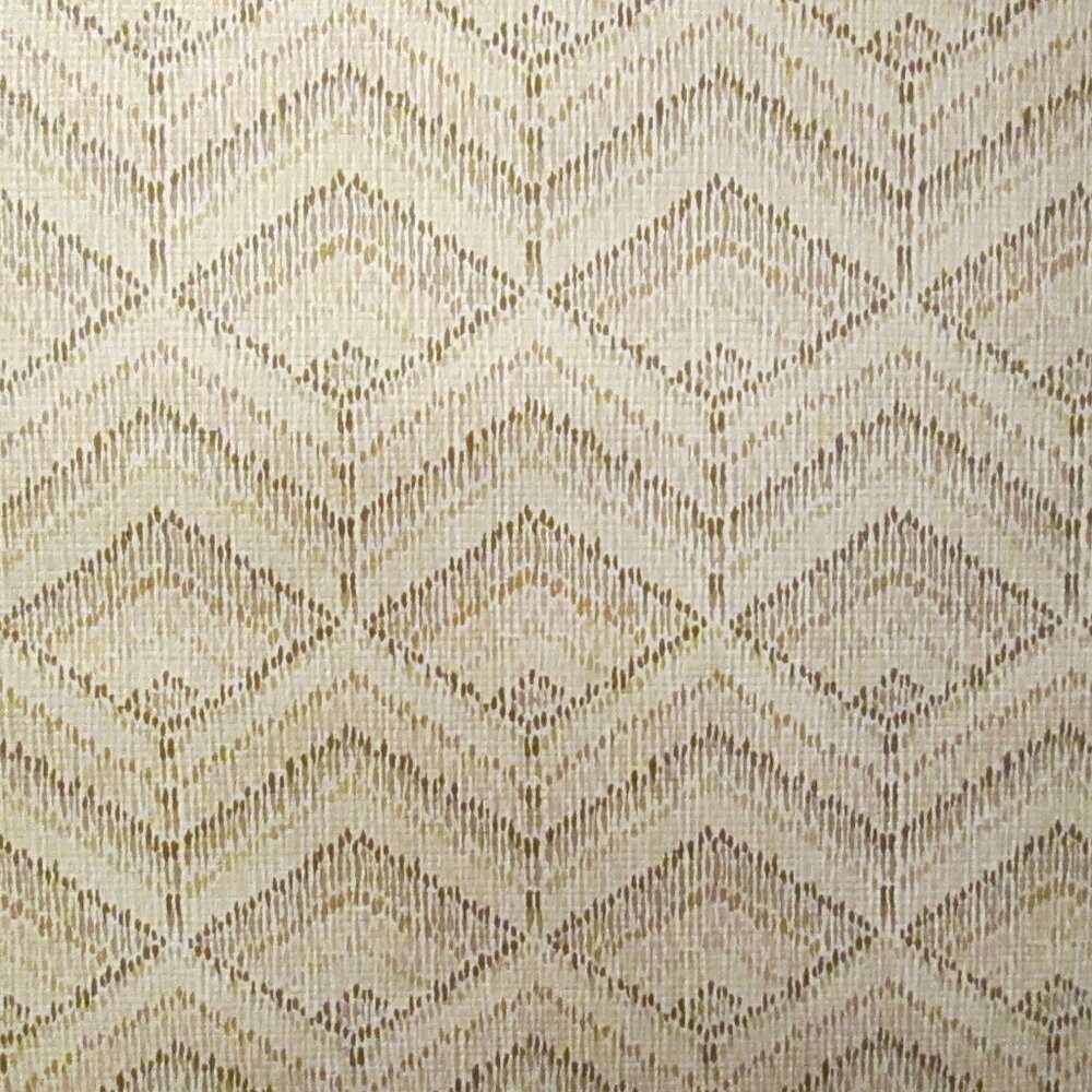 Vintage 1980s Brown and Beige Chevron Motif Wallpaper